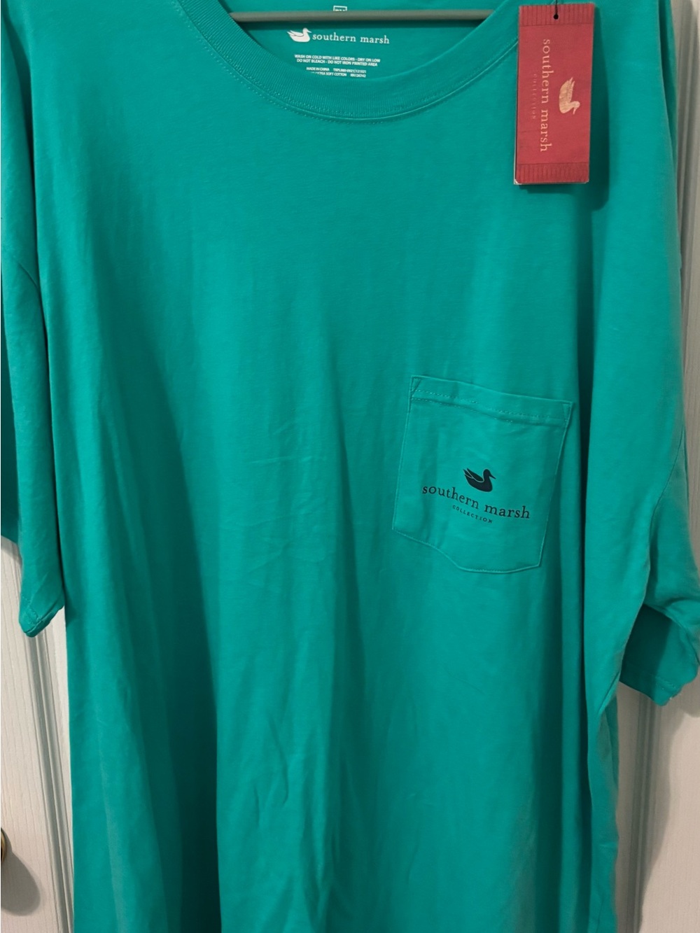 Southern Marsh Men's Teal Pocket Short-Sleeve Tee